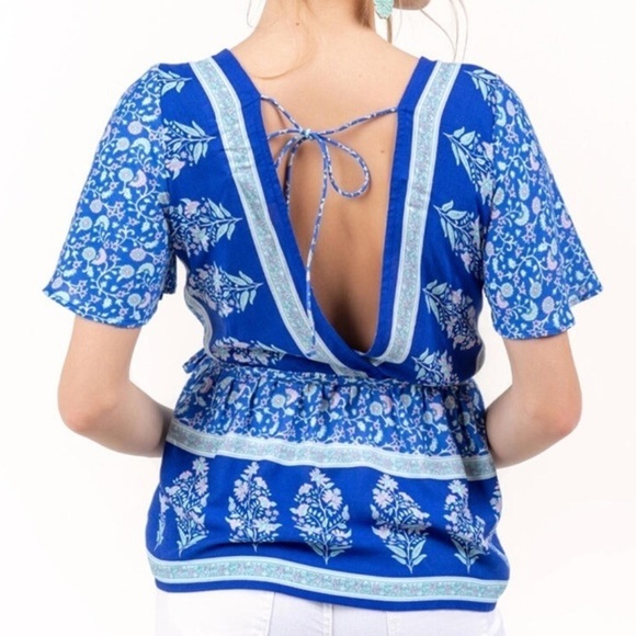 FRANCESCA’S‎ blue rain wrap top size XXS - Picture 2 of 10